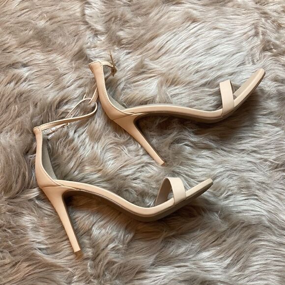 DREAM PAIRS Karrie High Stiletto Pump Heeled Open Toe Ankle Strap Nude Sandals - Picture 7 of 14